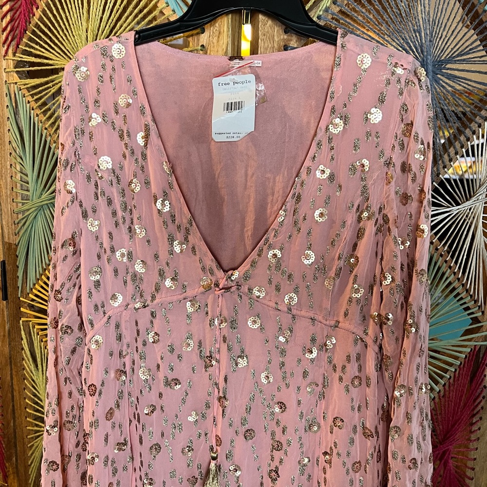 Free People, Large, Rose pink midi dress